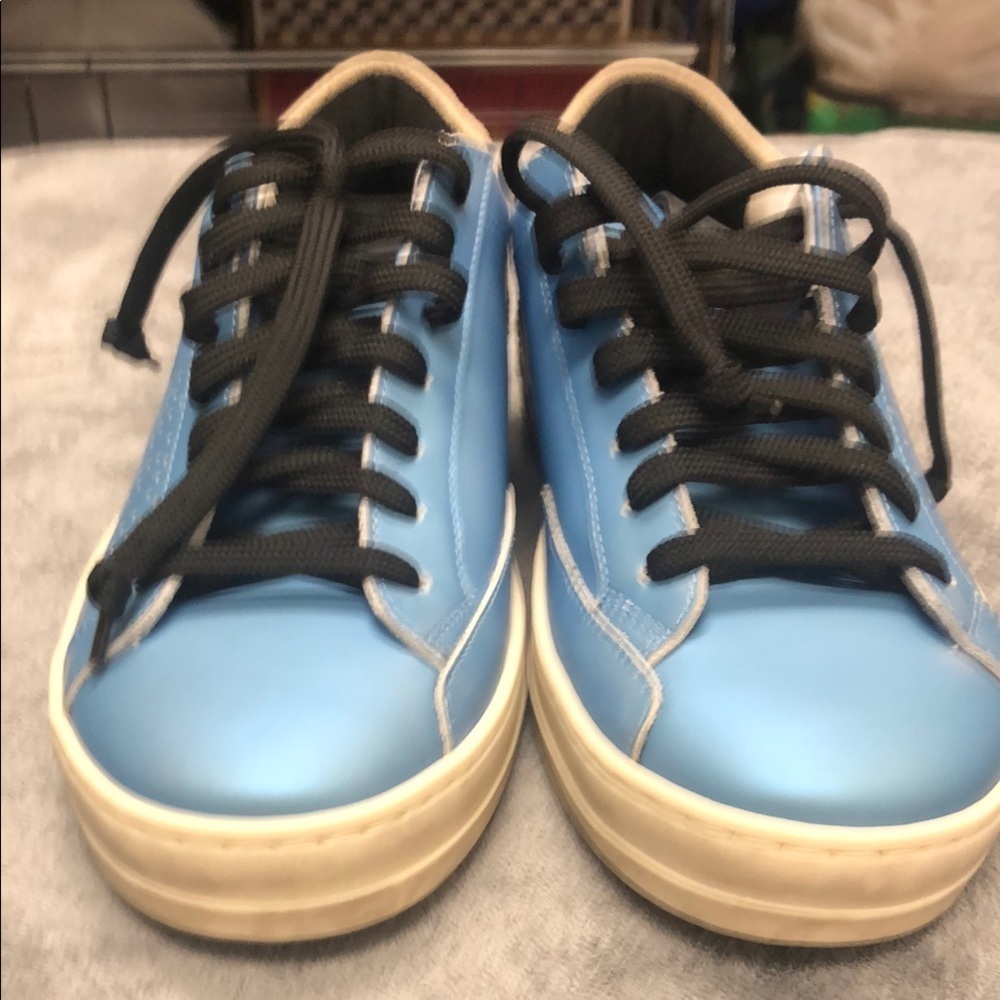 P448 Blue and White Women’s Sneakers - Picture 4 of 5